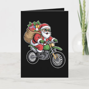 Santa Claus Motorrad Weihnachten Xmas Tasche Fahrt Karte