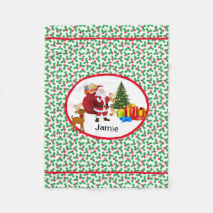 Santa Claus Name Persönliche Autositze Nickerchen Fleecedecke