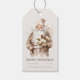 Santa Claus Natural Warm Happy Weihnachtsgeschenk  Geschenkanhänger