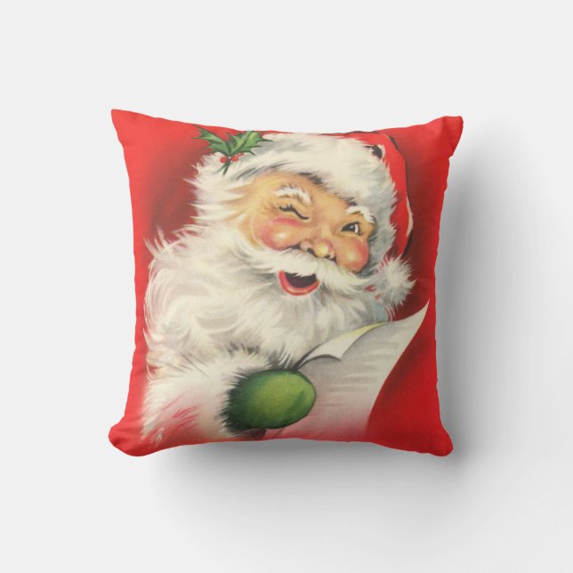 Santa Claus Naughty Nice List Weihnachten Kissen (Vorderseite)