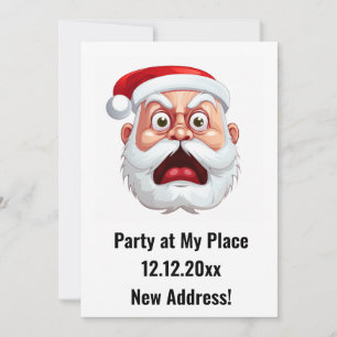 Santa Claus New Address Christmas Party Einladung