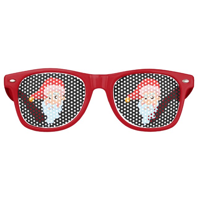 SANTA CLAUS NOËL AMUSANT LUNETTES DE SOLEIL OMBRES (Devant)