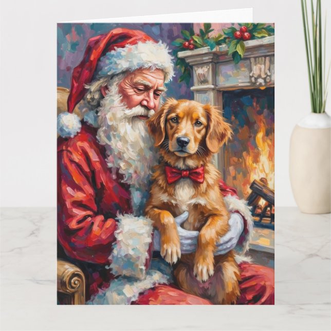 Santa Claus Nova Scotia Duck Tolling Retriever  Karte (Vorderseite)