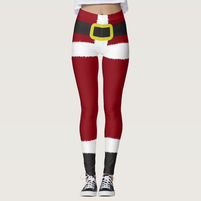 Santa Claus Novelty Weihnachten Leggings (Vorderseite)