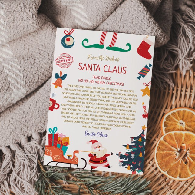 Santa Claus Offizieller Nordpol Brief Einladung (Von Creator hochgeladen)