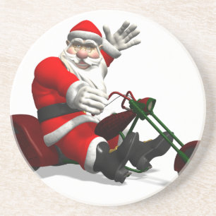 Santa Claus on Trike Getränkeuntersetzer