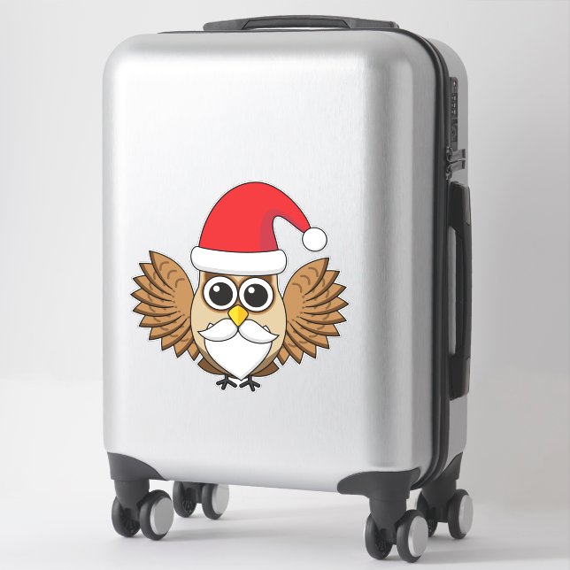 Santa Claus Owl Aufkleber (Koffer)