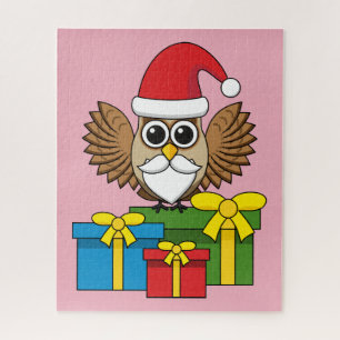 Santa Claus Owl mit Geschenken