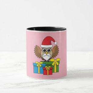 Santa Claus Owl mit Geschenken Tasse