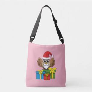 Santa Claus Owl mit Geschenken Tragetaschen Mit Langen Trägern