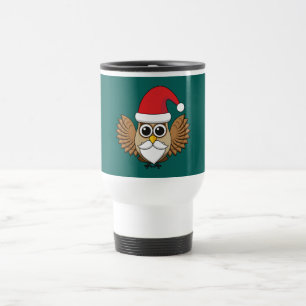 Santa Claus Owl Reisebecher