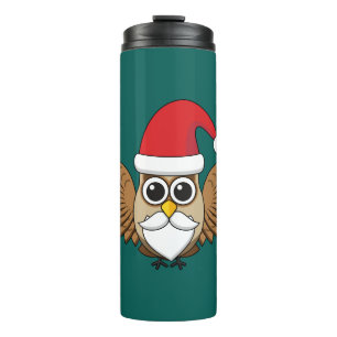 Santa Claus Owl Thermosbecher