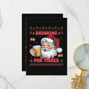 Santa Claus Paar Weihnachten Dankeskarte