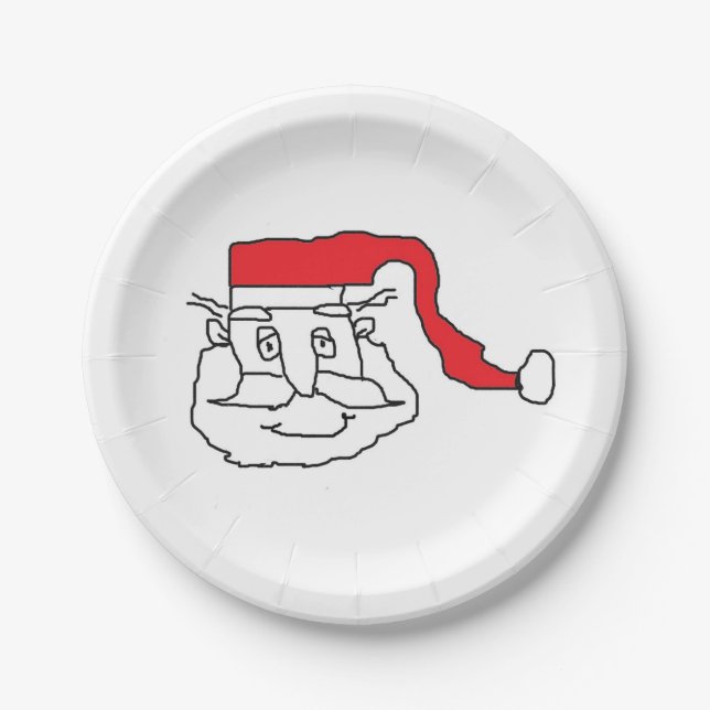 Santa Claus Papierplatte Pappteller (Vorderseite)