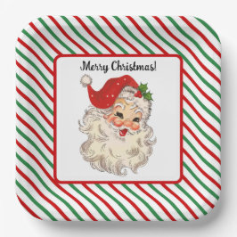 Santa Claus Papierplatte Pappteller