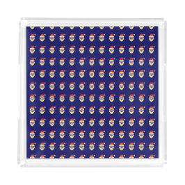 Santa Claus Pattern Akryltuy Acryl Tablett