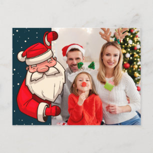 Santa Claus Peking Weihnachten Postkarte