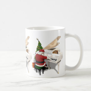 Santa Claus Pianist Kaffeetasse