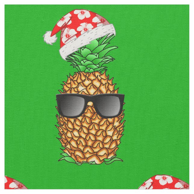 Santa Claus Pineaple Stoff (Nahaufnahme)