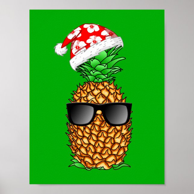 Santa Claus Pineapple Poster (Vorne)