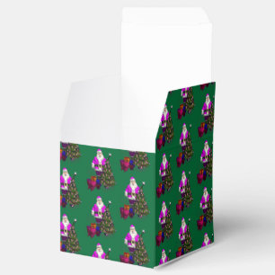 Santa Claus Pink Ribbons Geschenkschachtel