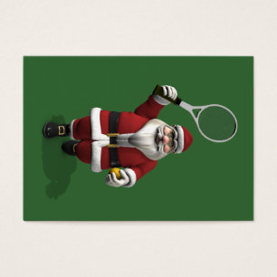 Santa Claus Playing Tennis