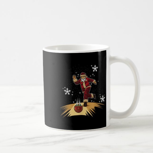 Santa Claus Plays Bowling - Xmas Gift For Your Bow Kaffeetasse (Rechts)