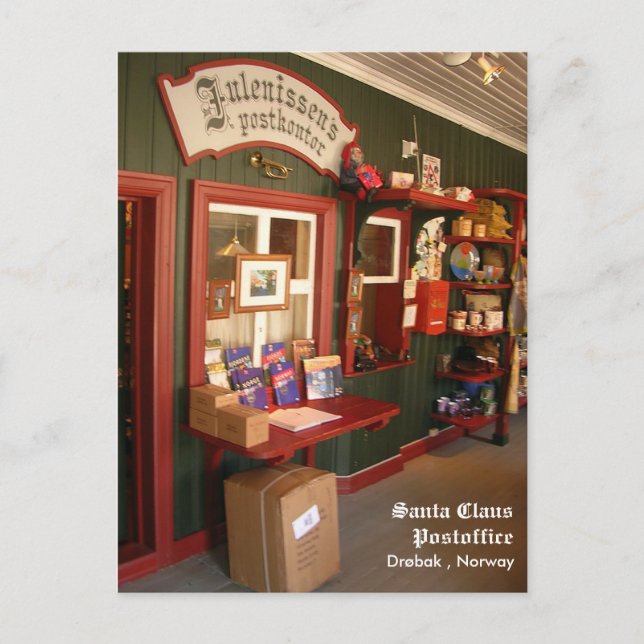 Santa Claus Postoffice Feiertagspostkarte (Vorderseite)