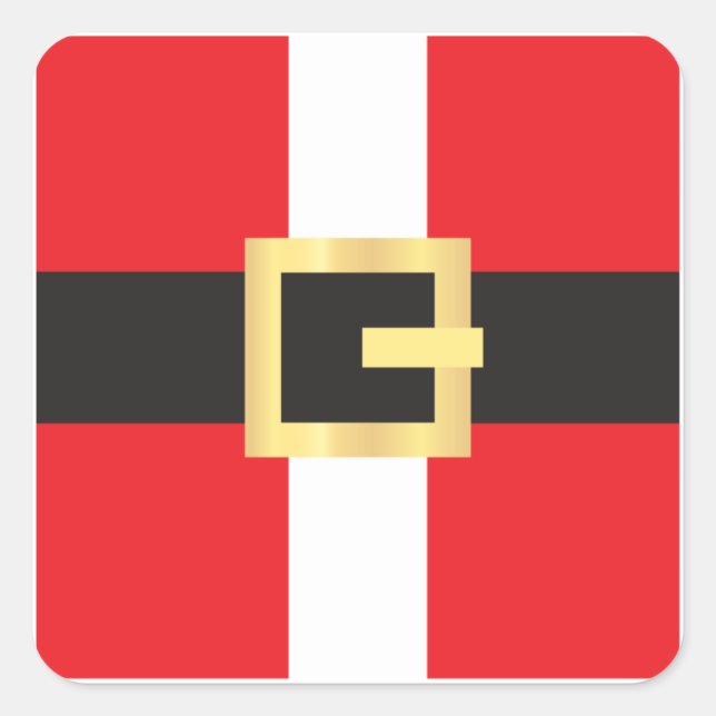 Santa Claus Quadratischer Aufkleber (Vorderseite)