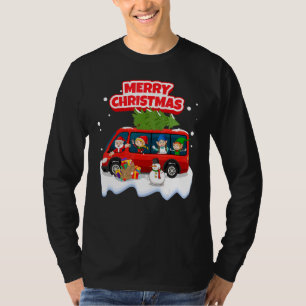 Santa Claus Red Car mit Weihnachten Weihnachten We T-Shirt