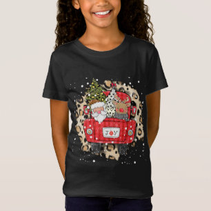 Santa Claus Reindeer Red Truck Weihnachtsschnee Le T-Shirt