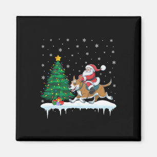 Santa Claus Reiten Rind Hunde Jungen Mädchen Kinde Magnet