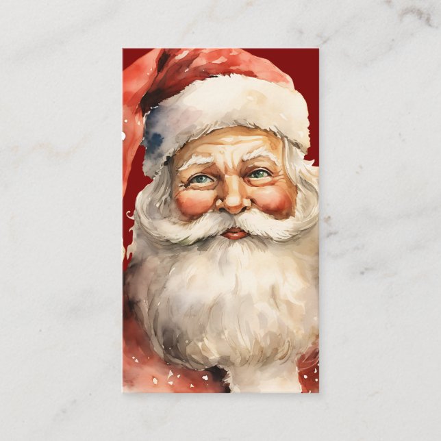 Santa Claus Retro Christmas Visitenkarte (Vorderseite)