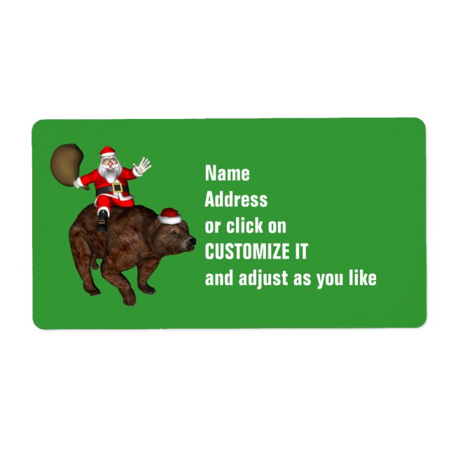 Santa Claus Riding A Big Bear (Vorne)