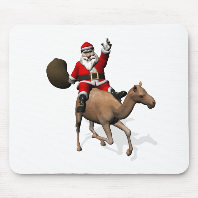 Santa Claus Riding A Camel Mousepad (Vorne)