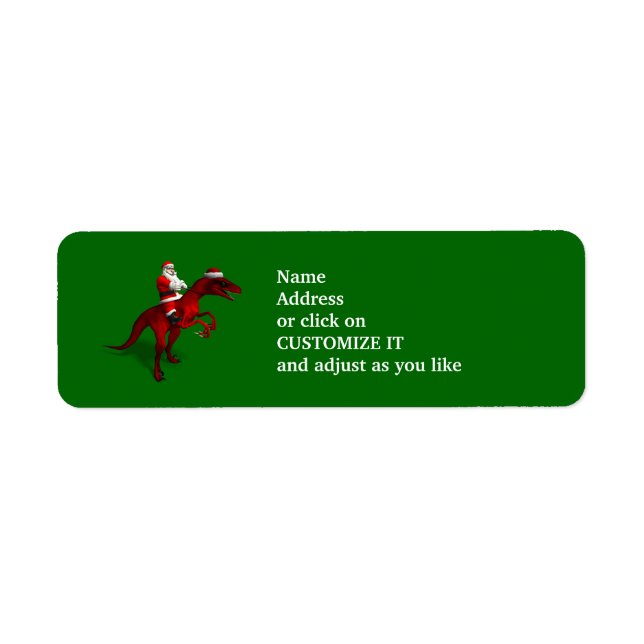 Santa Claus Riding A Dinosaur (Vorne)