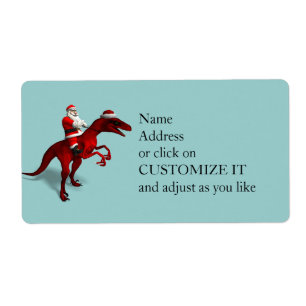 Santa Claus Riding A Dinosaur