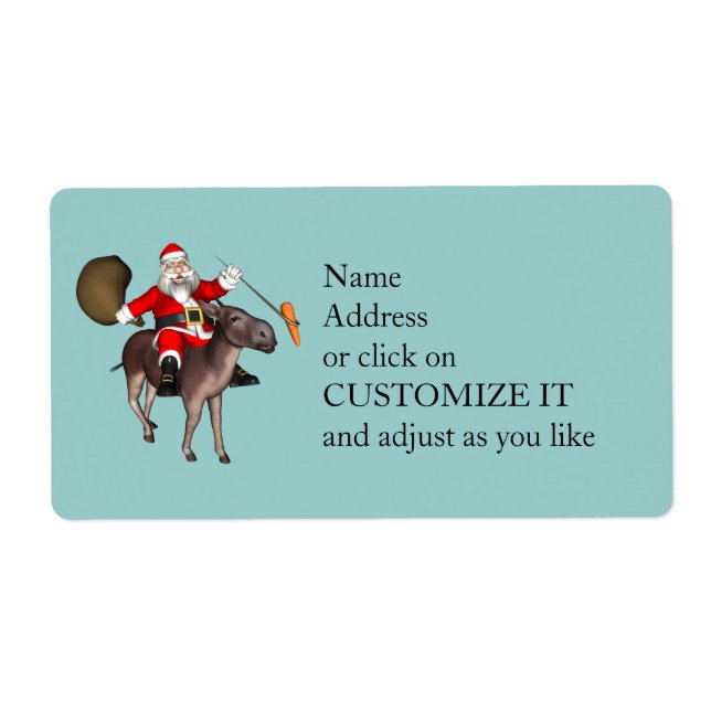 Santa Claus Riding A Donkey (Vorne)