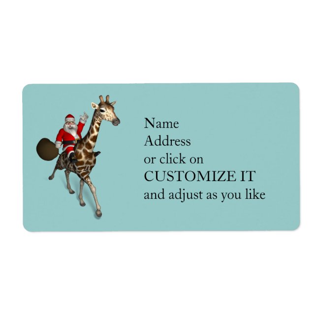 Santa Claus Riding A Giraffe (Vorne)