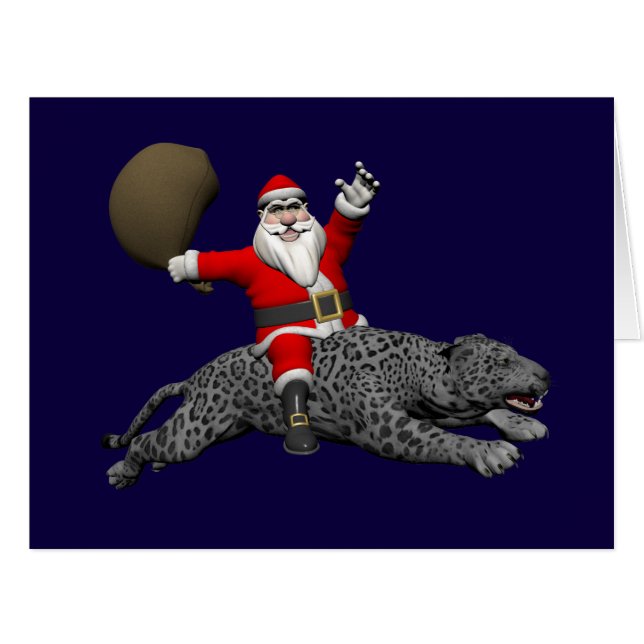 Santa Claus Riding A Gray Panther (Vorderseite (Horizontal))