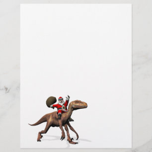Santa Claus Riding auf Deinonychus