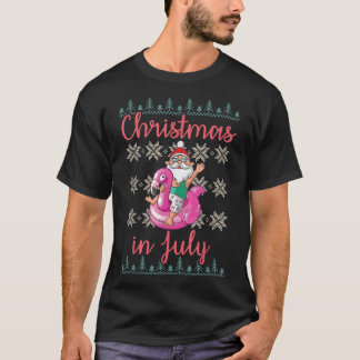 Santa Claus Riding Duck Merry Chrismas im Juli Ugl T-Shirt