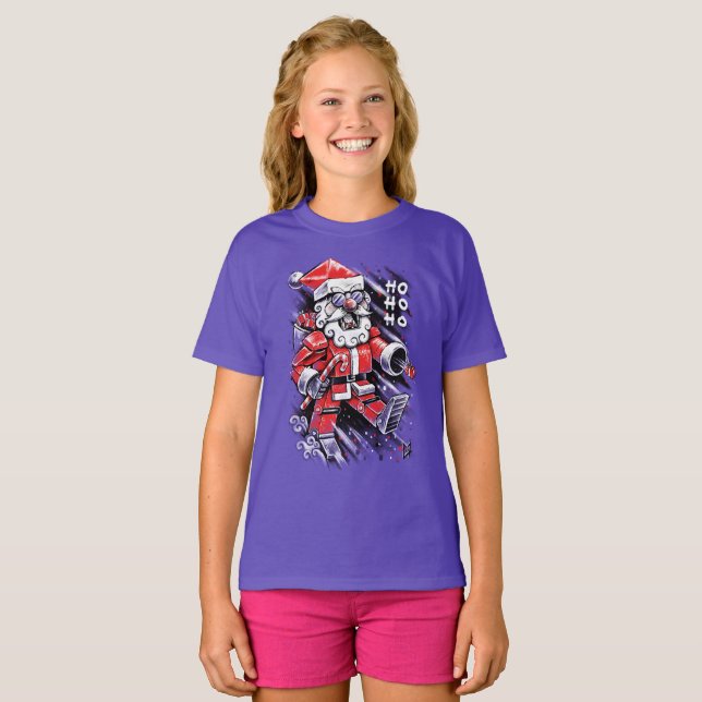 Santa Claus Roboter T-Shirt (Vorne ganz)