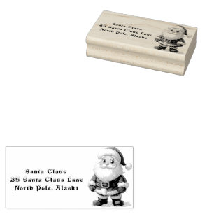 Santa Claus Rücksendeadresse Nordpol Gummistempel