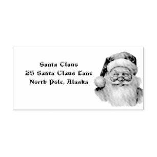 Santa Claus Rücksendeadresse Nordpol Gummistempel