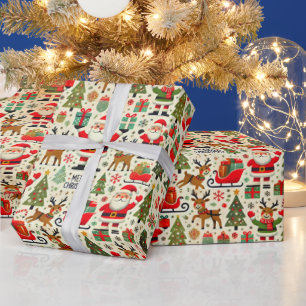 Santa Claus Rudolph Das Rote Nasen Rentier Cheer Geschenkpapier
