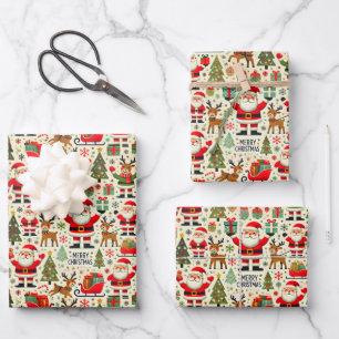 Santa Claus Rudolph Das Rote Nasen Rentier Cheer Geschenkpapier Set