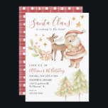 Santa Claus Rudolph Kids Holiday Birthday Party  Einladung<br><div class="desc">Weihnachtsmann Rudolph Kinder Feiertag EinladungDiese Kindergeburtstag-Einladung enthält den Weihnachtsmann und Rudolph mit Aquarellweih-Weihnachtsbäumen und Sternen. Zurück zu diesem Feiertag Thema Geburtstagseinladung ist rot plead.
Melde mich für notwendige Anpassungen</div>
