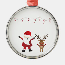 Santa Claus Rudolph The Red Nosed Rentier Ornament Aus Metall