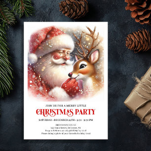 Santa Claus Rudolph Weihnachtszauber Cozy Winter T Einladung